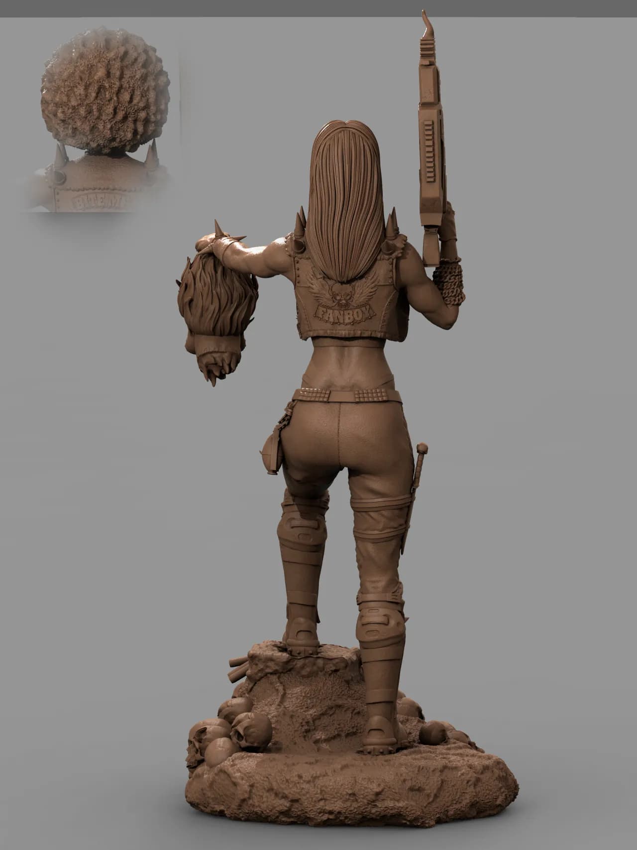 STL - Figura de Lobo femenina