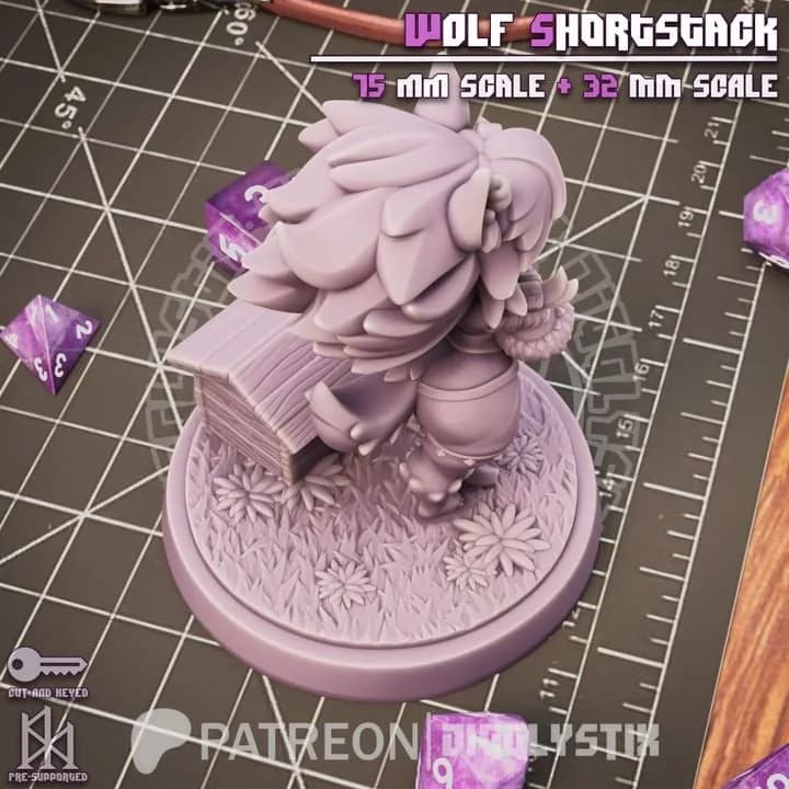 STL - Figura de Lobo Shorstgack render 4