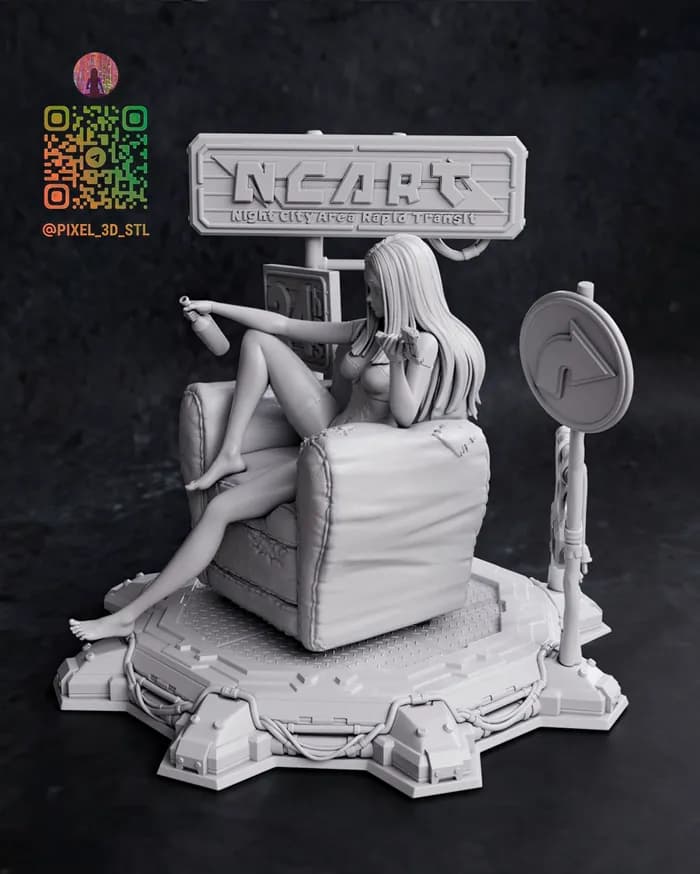 STL - Figura de Lucy de Cyberpunk