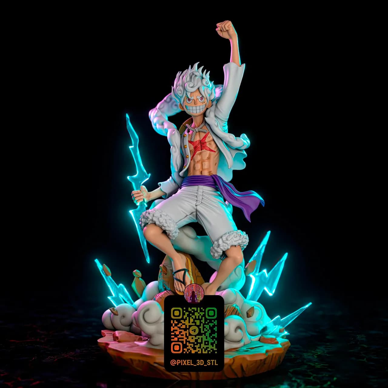 STL - Figura de Luffy Gear 5