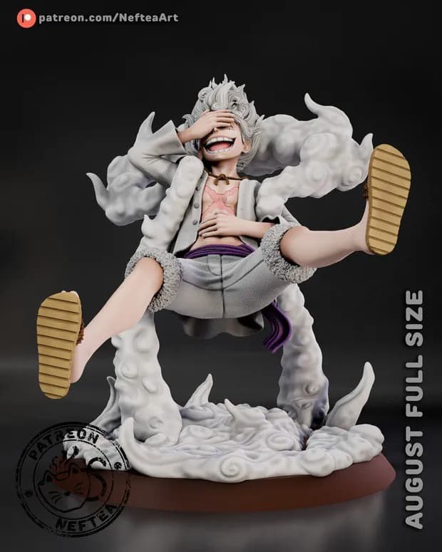 STL - Figura de Luffy Gear 5 6