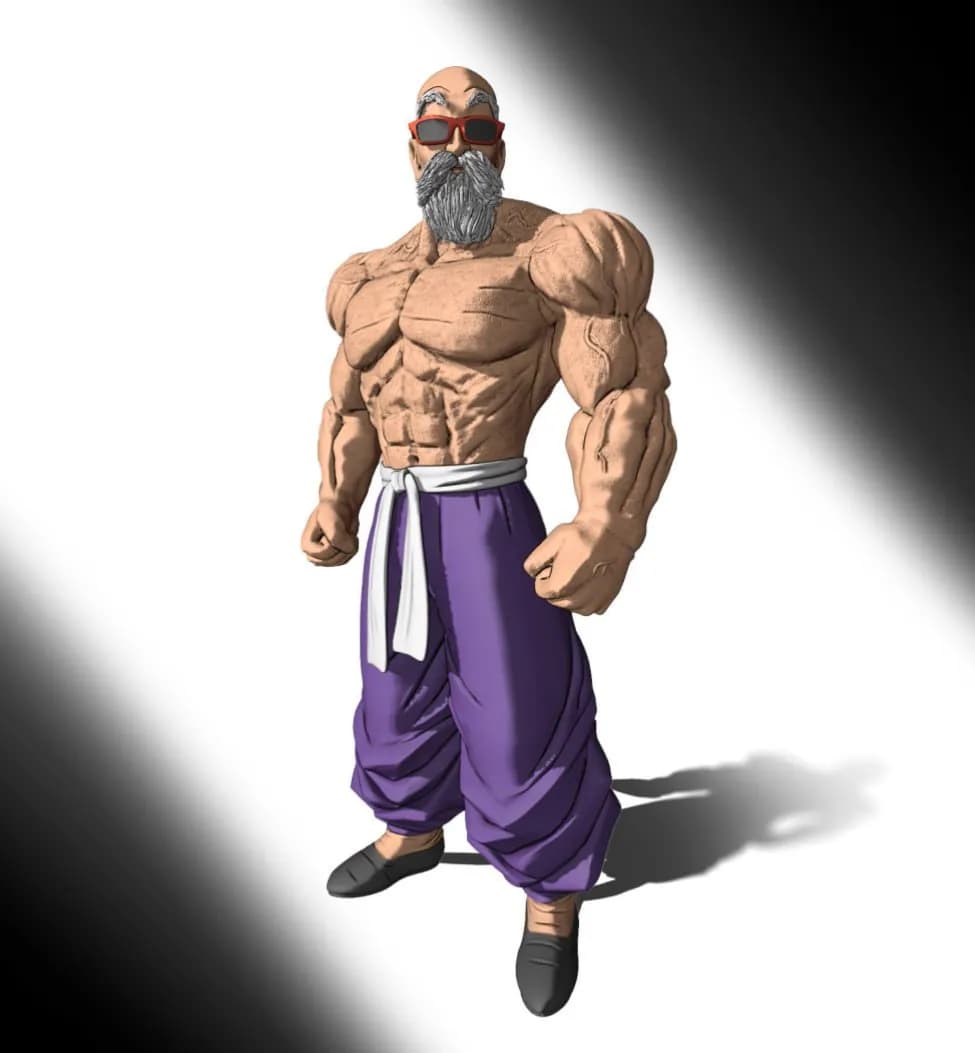 STL - Figura de Maestro Roshi musculoso