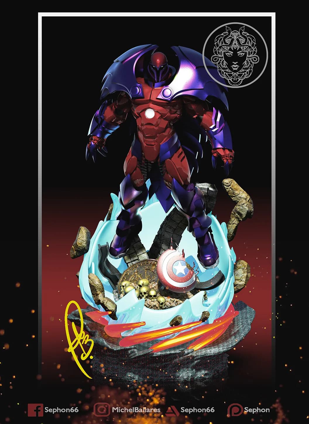 STL - Figura de Magneto 2