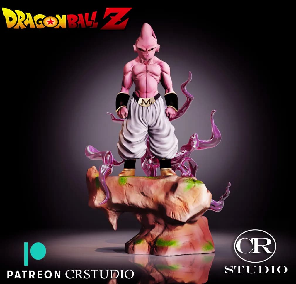 STL - Figura de Majin Buu Kid render 2
