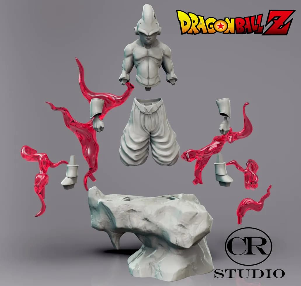 STL - Figura de Majin Buu Kid render 3