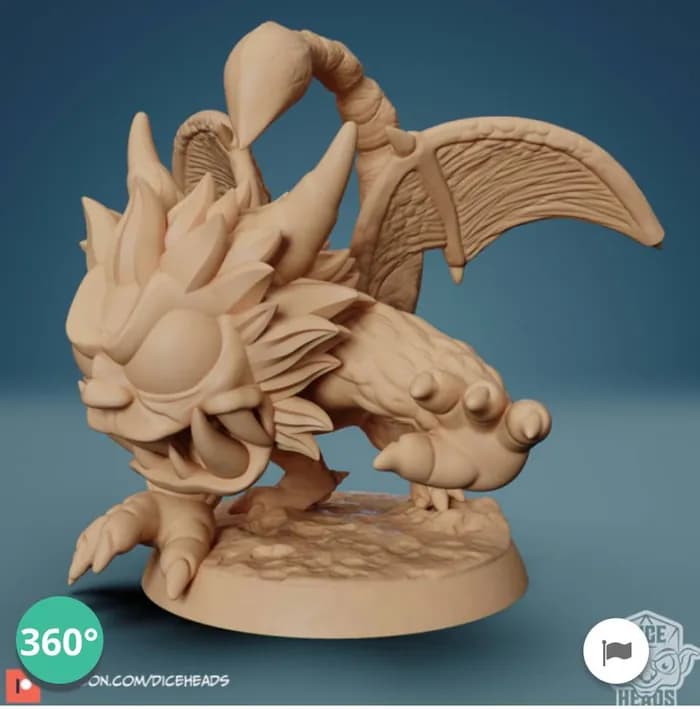 STL - Figura de Manticora estilo anime