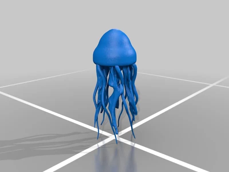 STL - Blue jellyfish figure