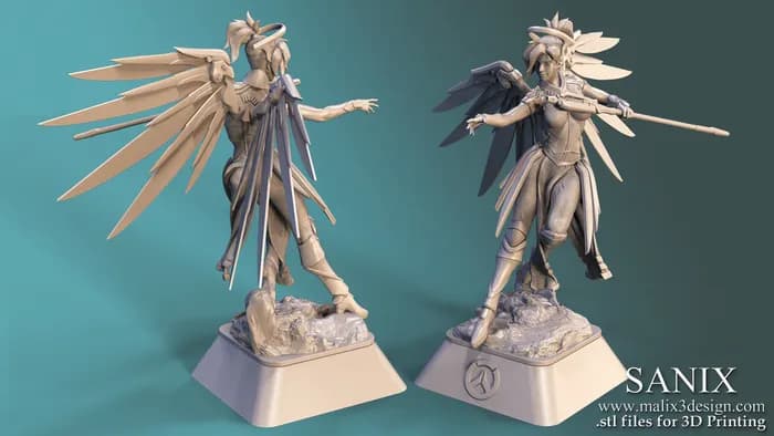 STL - Figura de Mercy de Overwatch