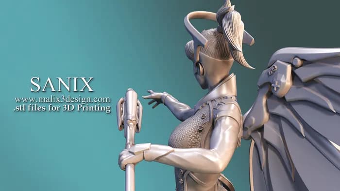 STL - Figura de Mercy de Overwatch