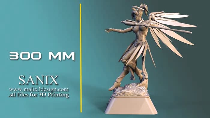 STL - Figura de Mercy de Overwatch