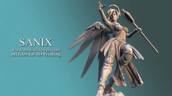 STL - Figura de Mercy de Overwatch