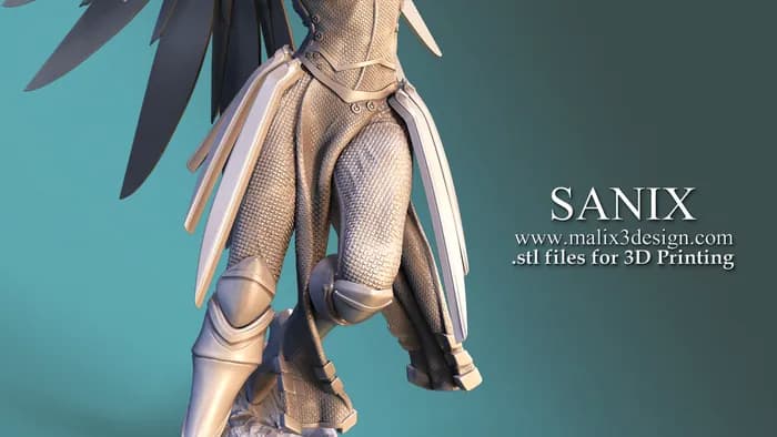 STL - Figura de Mercy de Overwatch