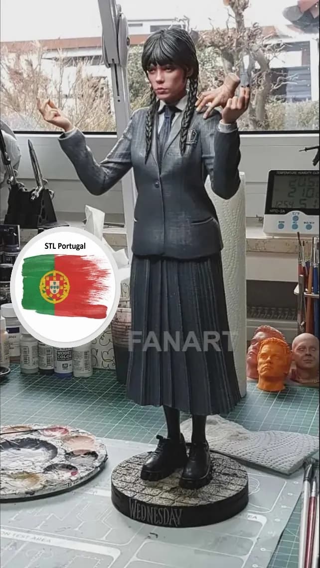 STL - Figura de Miércoles Addams