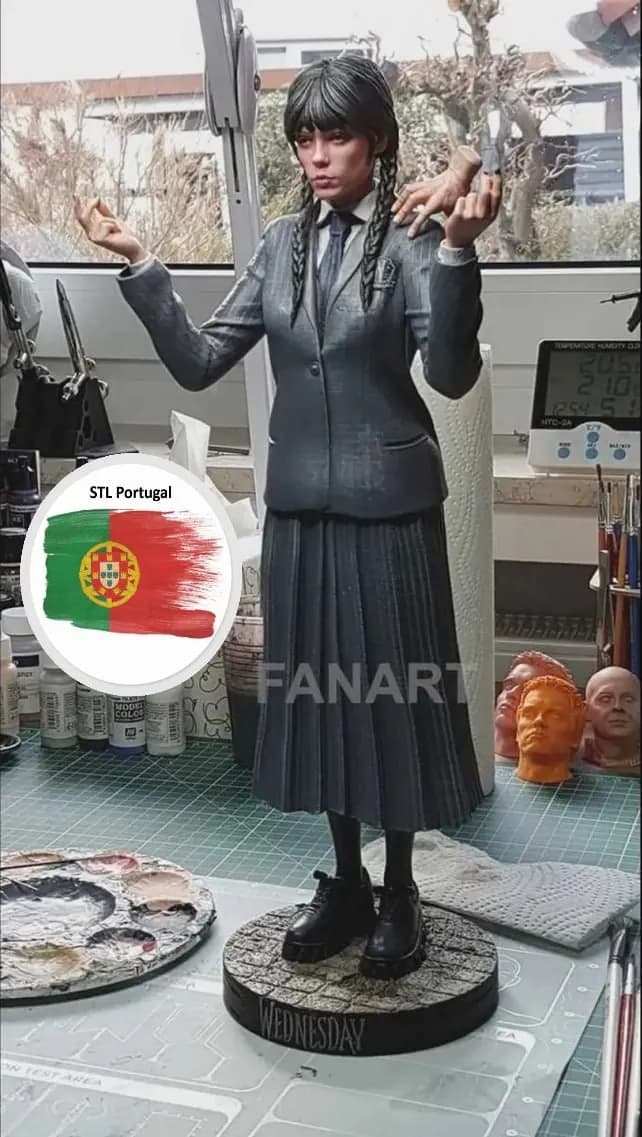 STL - Figura de Miércoles Addams