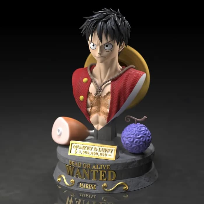 STL - Figura de Monkey D. Luffy "Wanted"