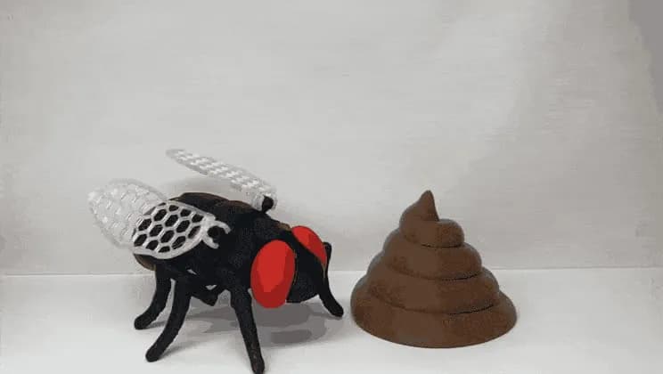 STL - Figura de mosca animada