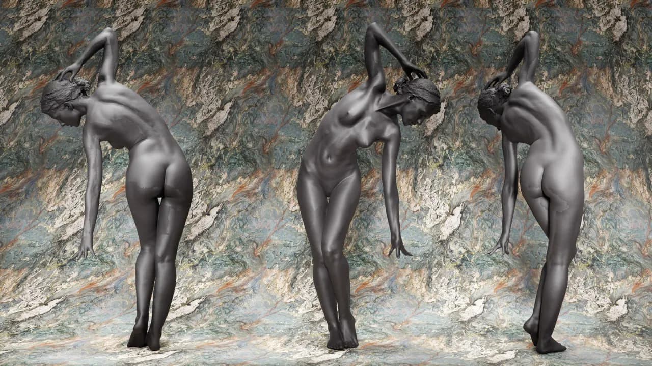 STL - Figura de mujer en pose de baile