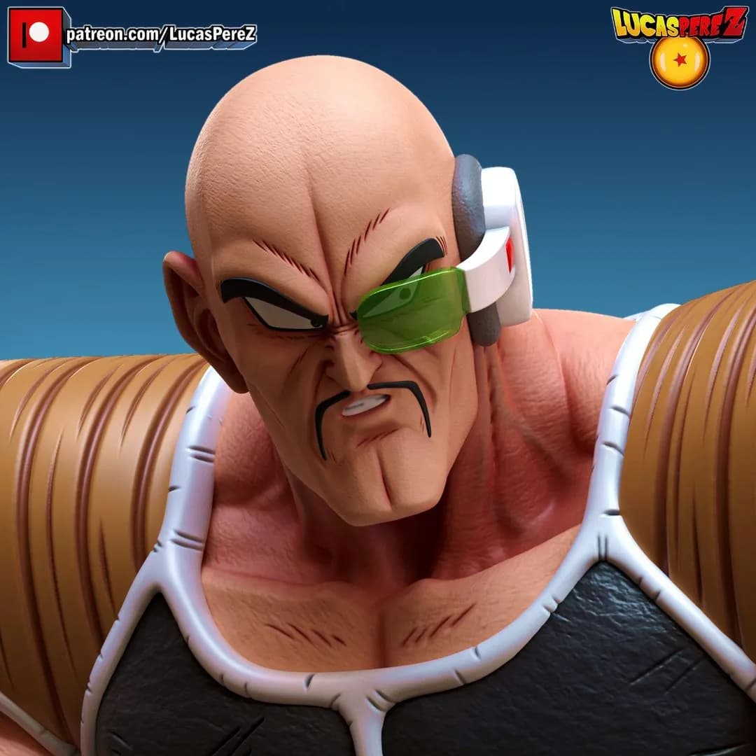 STL - Figura de Nappa de Dragon Ball Z render 4
