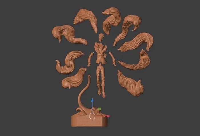 STL - Figura de Naruto Modo Kurama