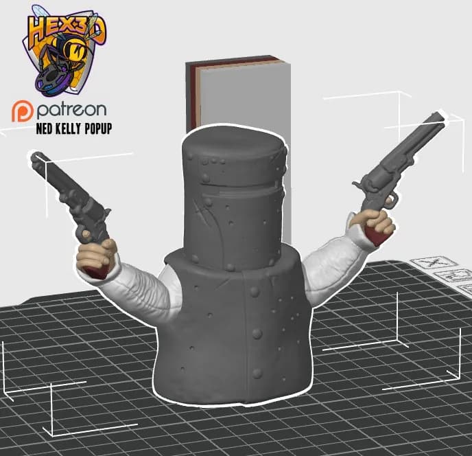 STL - Figura de Ned Kelly render 2