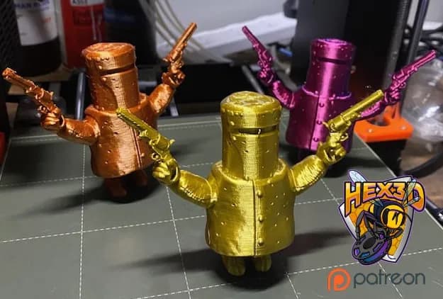 STL - Figura de Ned Kelly render 3
