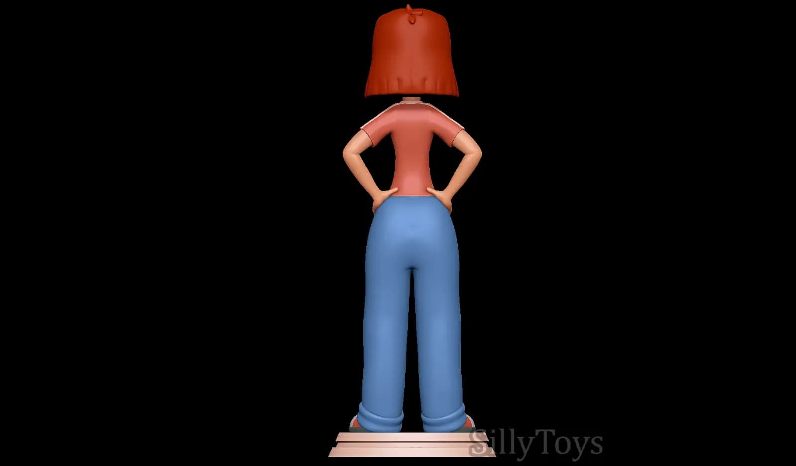 STL - Figura de niña budgie render 2