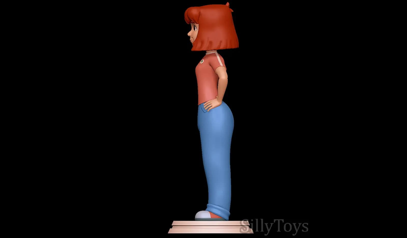 STL - Figura de niña budgie render 3