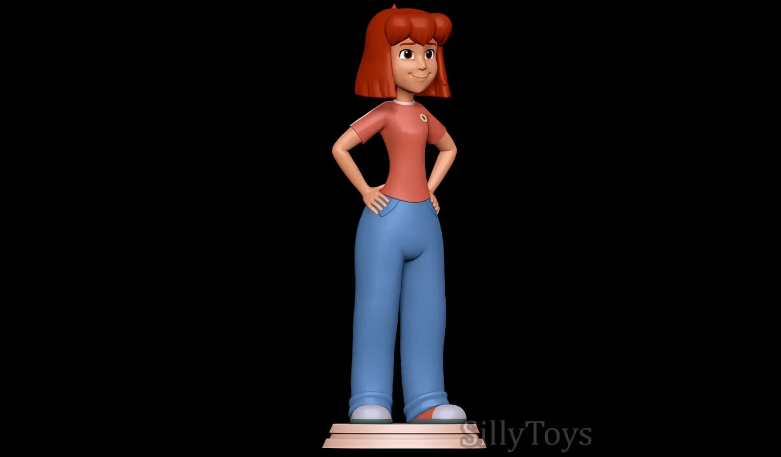STL - Figura de niña budgie render 4