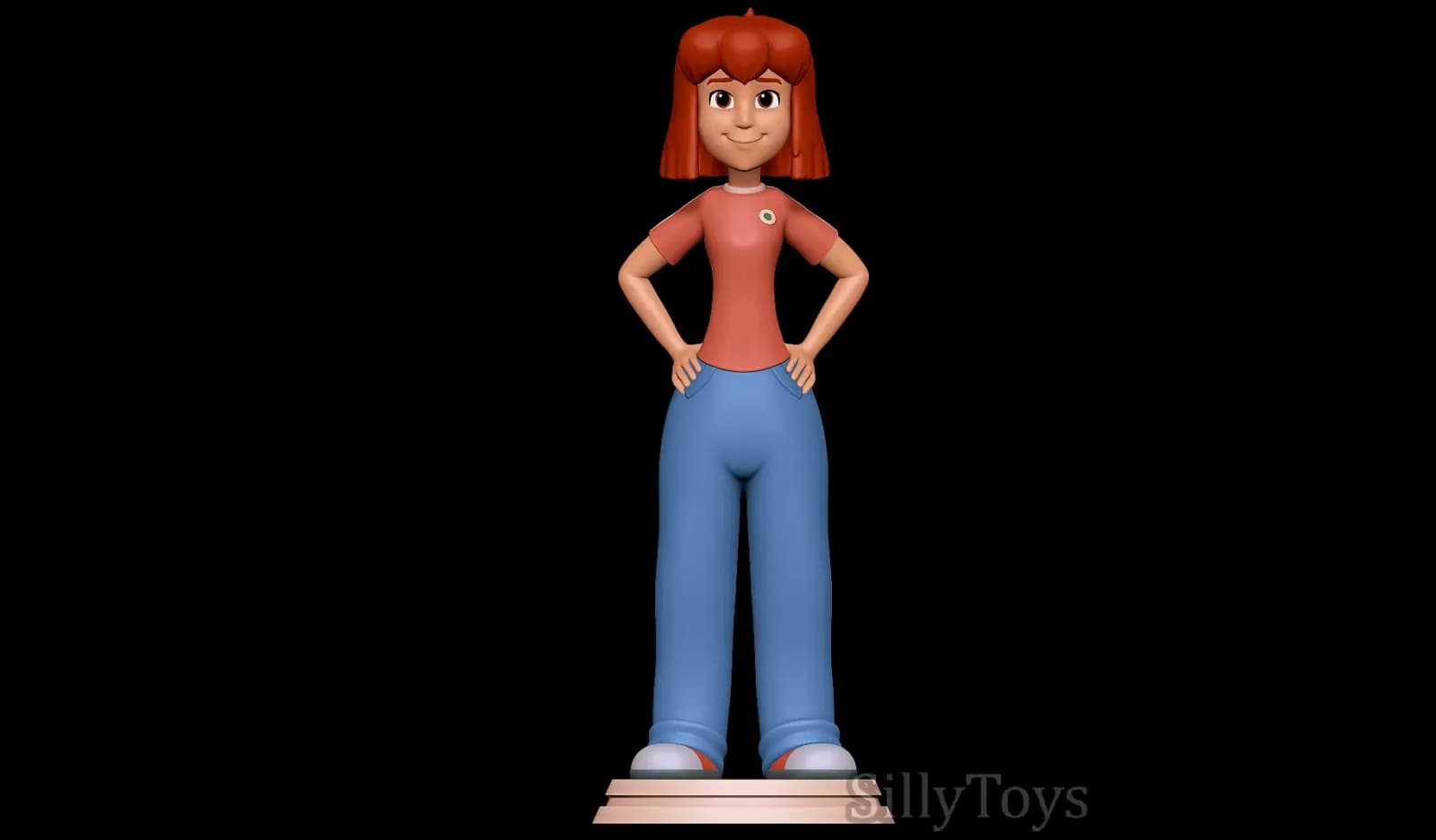 STL - Figura de niña budgie render 5