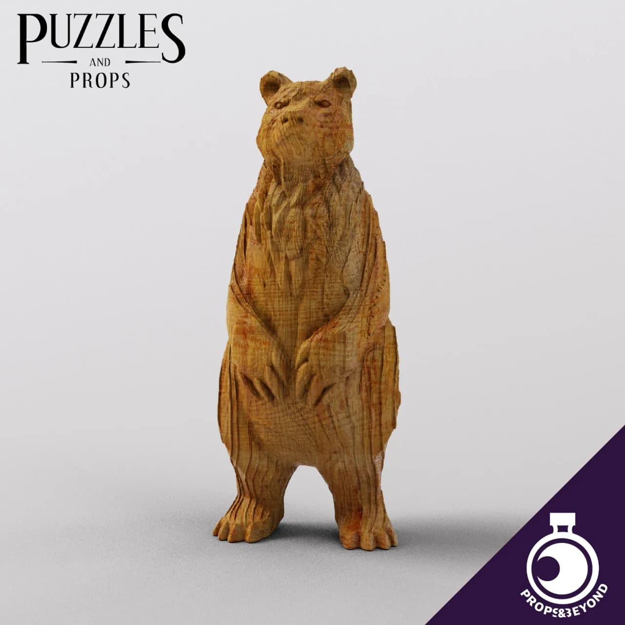 STL - Figura de Oso de Madera