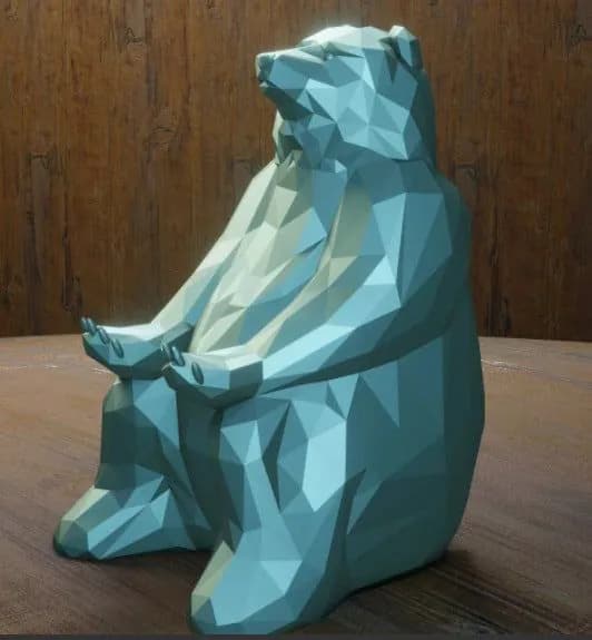 STL - Figura de oso meditando