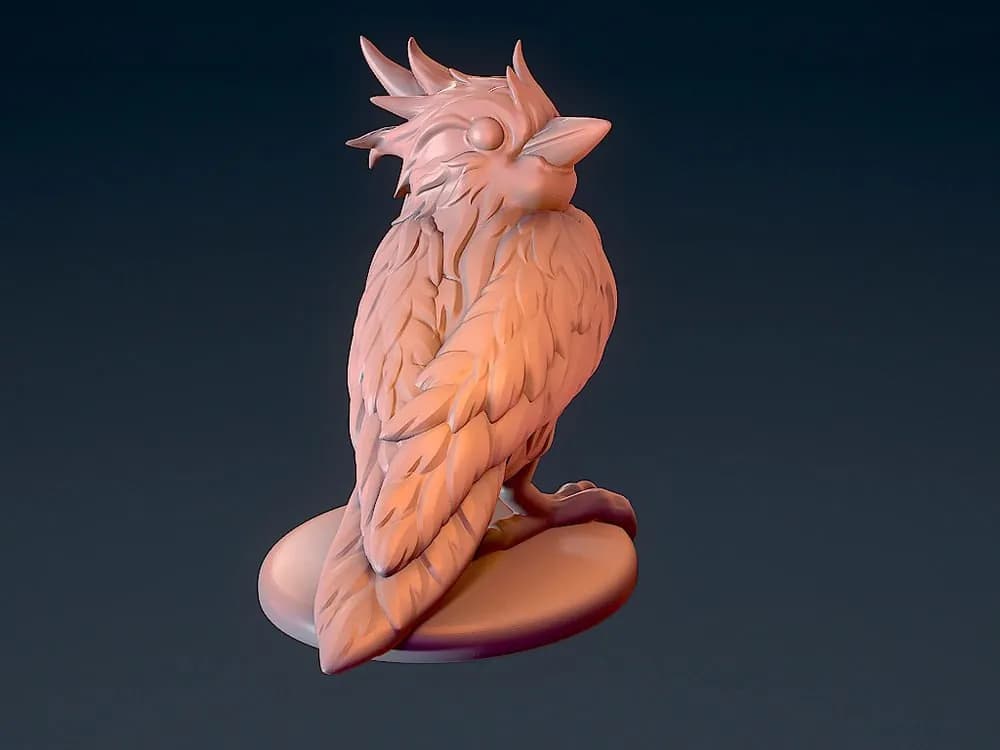 STL - Figura de pájaro caricaturesco