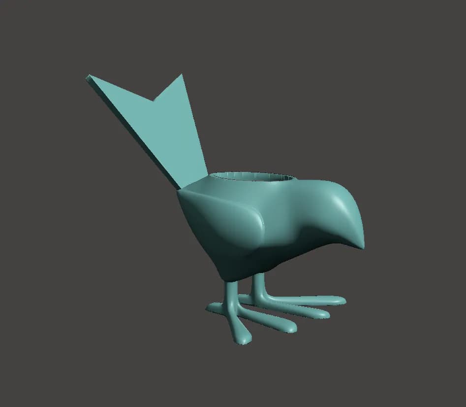 STL - Figura de pájaro decorativa
