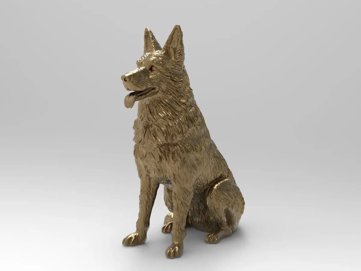 STL - Figura de Pastor Alemán