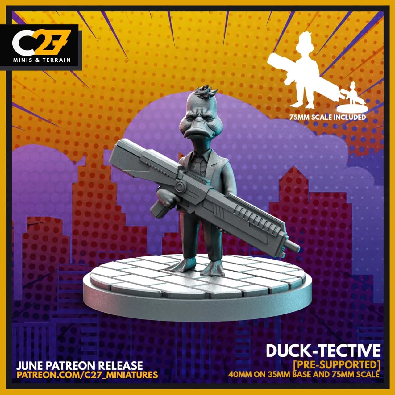 STL - Figura de Pato Detective