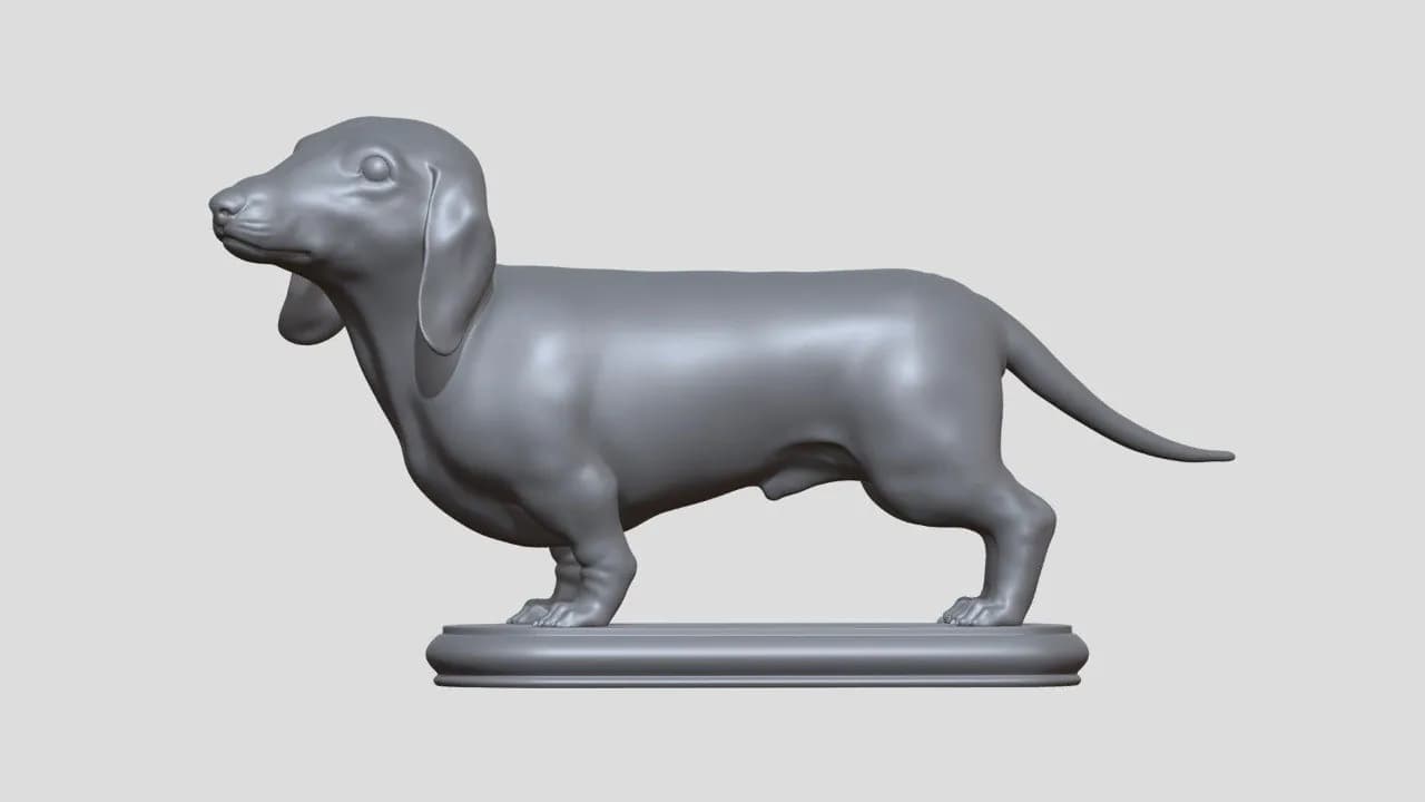 STL - Figura de perro Dachshund