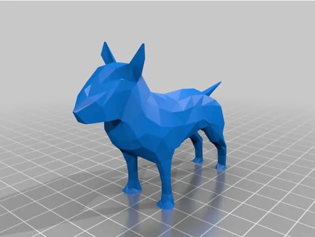 STL - Figura de perro estilo low poly