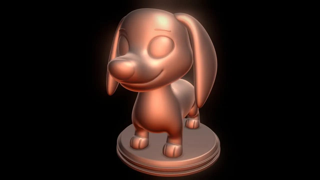 STL - figura de perro kawaii