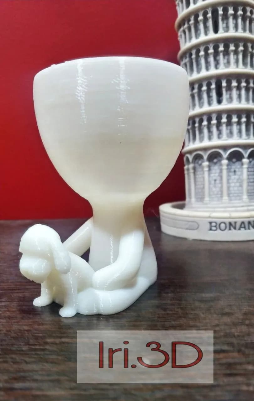 STL - Figura de persona con perro