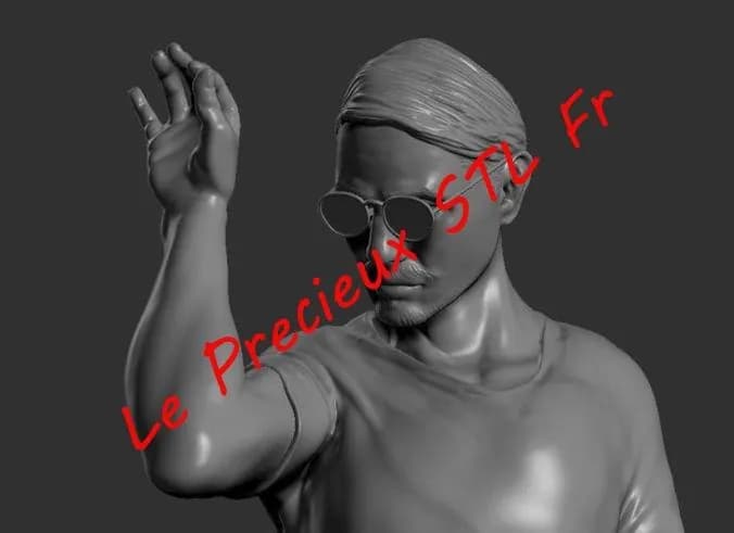 STL - Figura de personaje con gafas