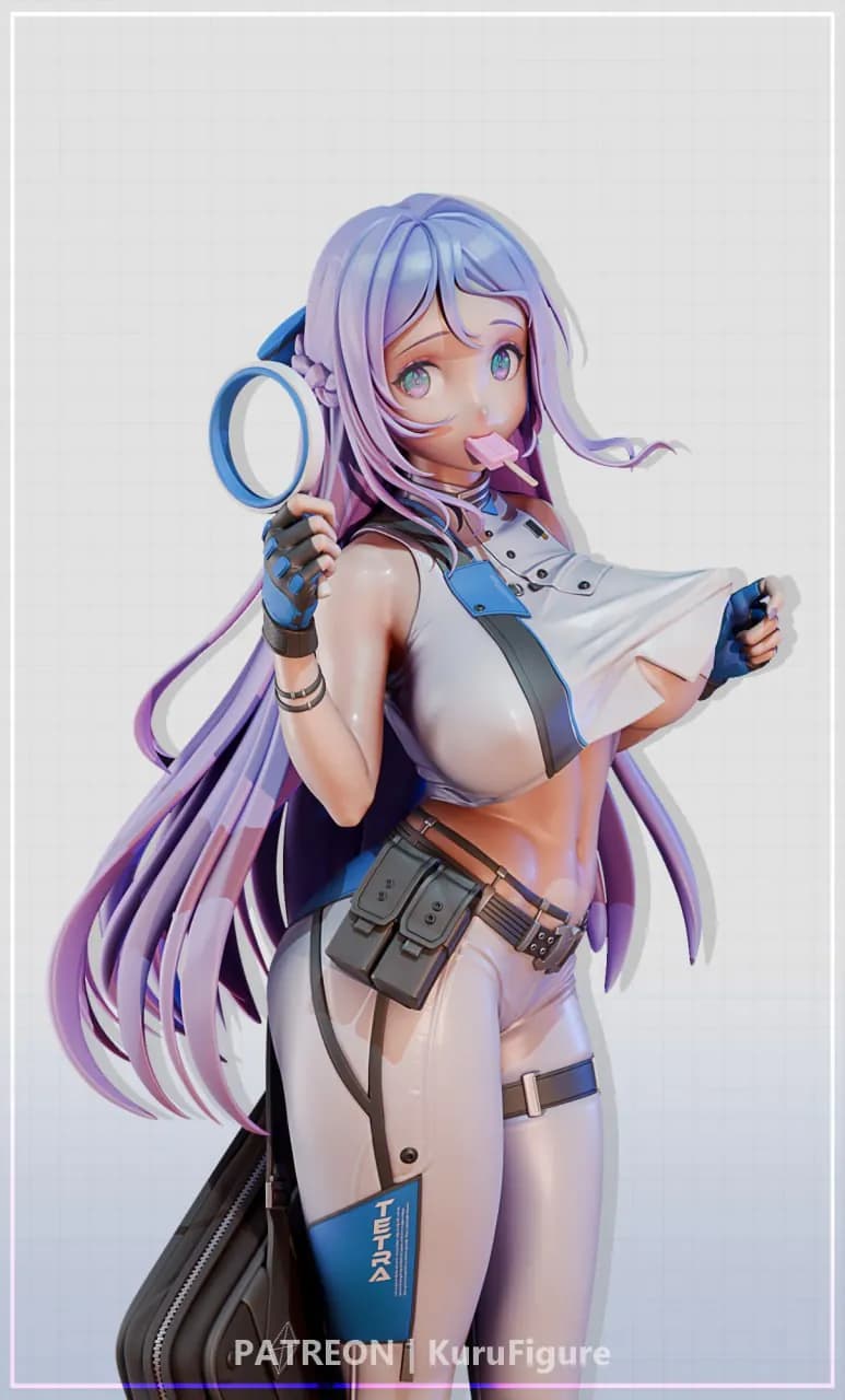 STL - Figura de personaje Kuru de NIKKE render 2