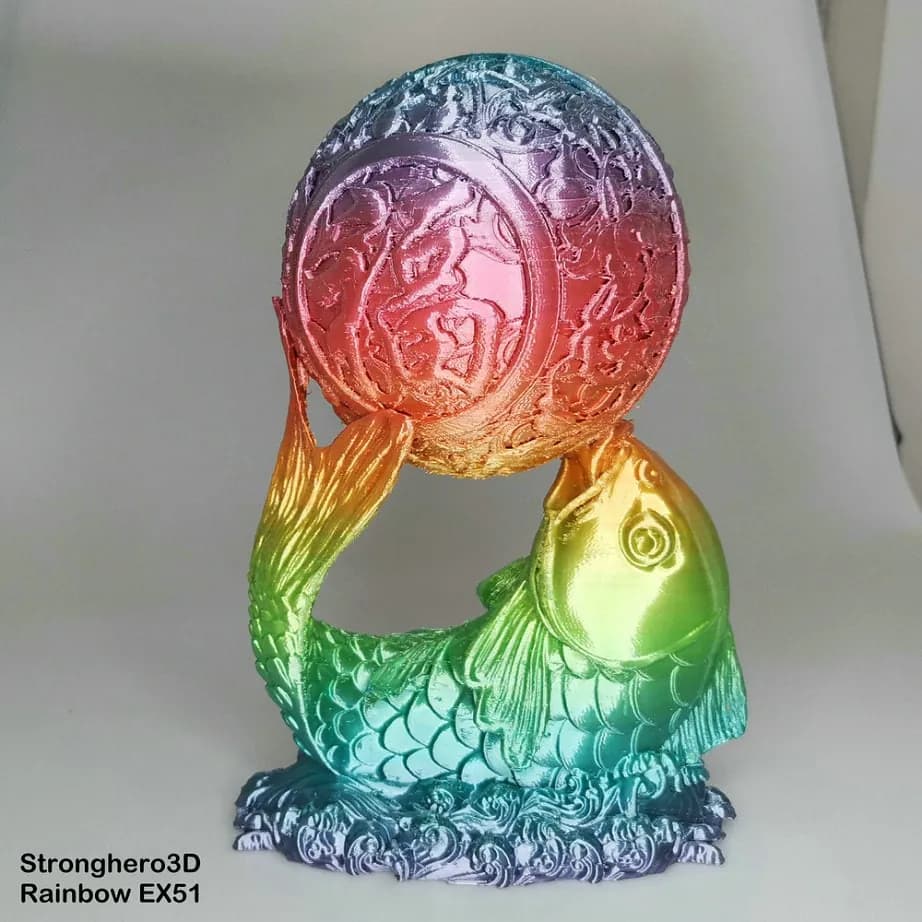 STL - Figura de pez koi con esfera