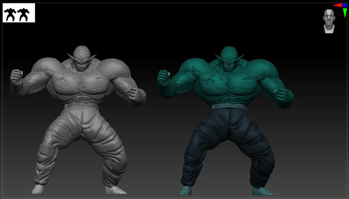 STL - Figura de Piccolo Super Saiyan render 3