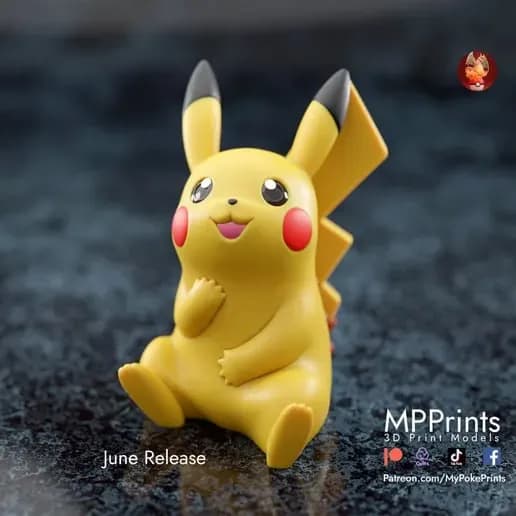 STL - Figura de Pikachu sentado