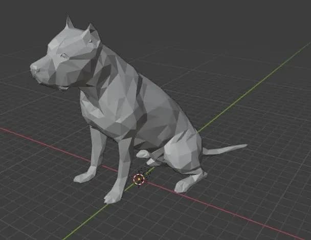 STL - Figura de Pitbull Low Poly