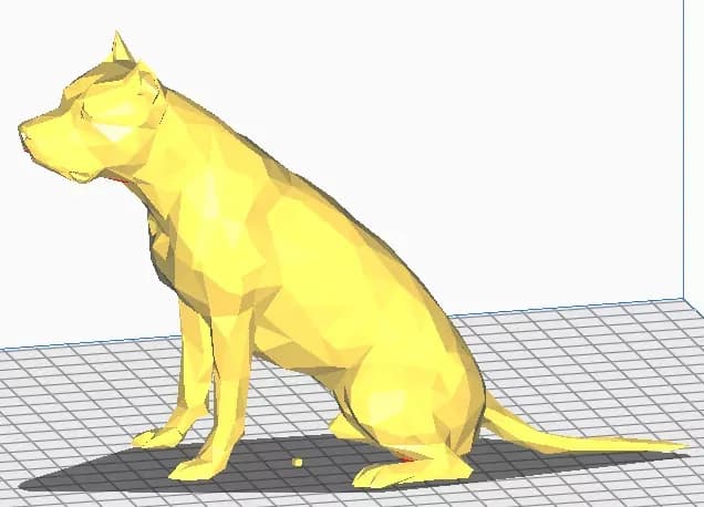 STL - Figura de Pitbull Low Poly