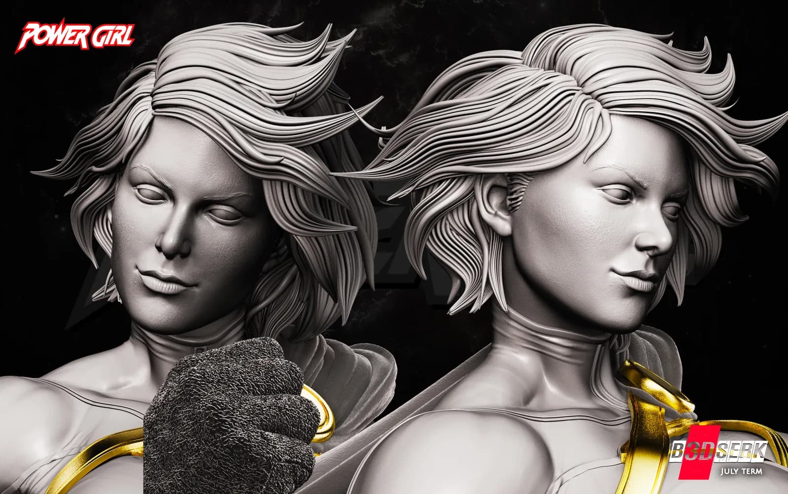 STL - figura de Power Girl 2 render 3