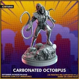 STL - figura de pulpo de carbono