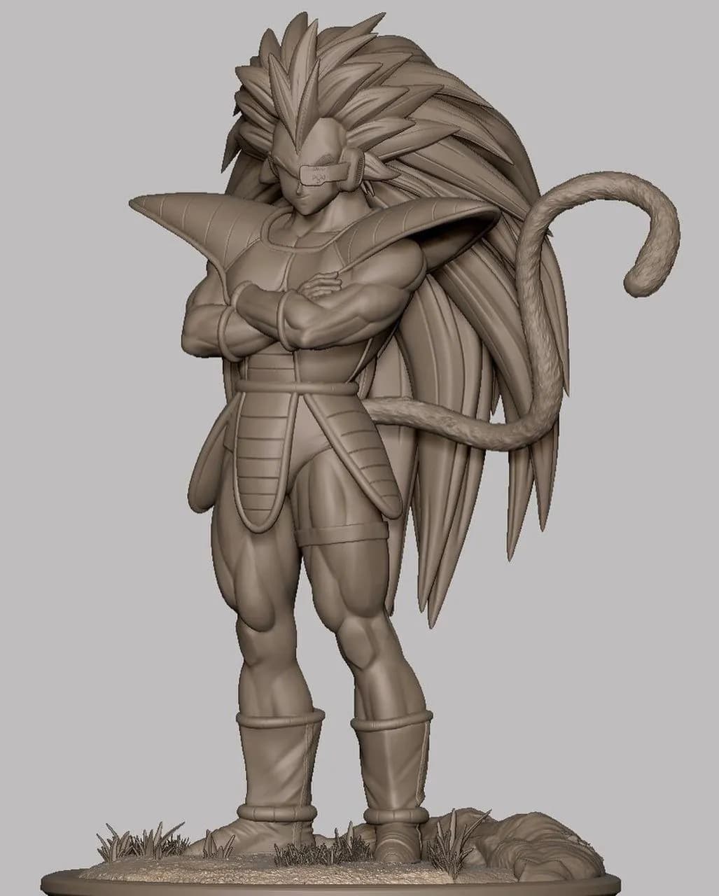 STL - Figura de Raditz de Dragon Ball Z render 2