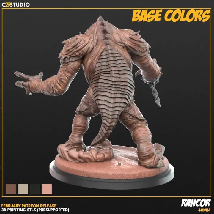 STL - Figura de Rancor render 3